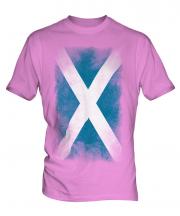 Scotland Faded Flag Mens T-Shirt