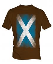 Scotland Faded Flag Mens T-Shirt