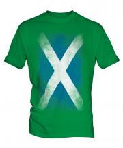Scotland Faded Flag Mens T-Shirt