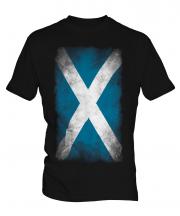 Scotland Faded Flag Mens T-Shirt