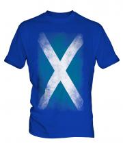 Scotland Faded Flag Mens T-Shirt