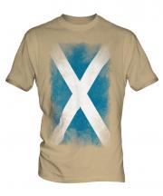Scotland Faded Flag Mens T-Shirt