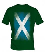 Scotland Faded Flag Mens T-Shirt