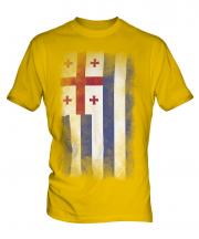 Ajaria Faded Flag Mens T-Shirt