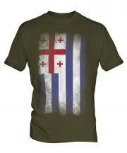 Ajaria Faded Flag Mens T-Shirt