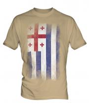 Ajaria Faded Flag Mens T-Shirt