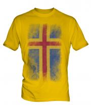Aland Faded Flag Mens T-Shirt