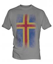 Aland Faded Flag Mens T-Shirt