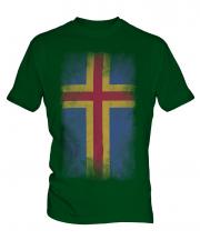 Aland Faded Flag Mens T-Shirt