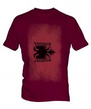 Albania Faded Flag Mens T-Shirt