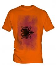Albania Faded Flag Mens T-Shirt