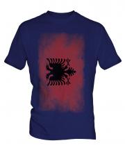 Albania Faded Flag Mens T-Shirt