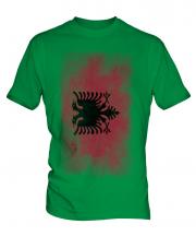 Albania Faded Flag Mens T-Shirt