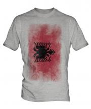 Albania Faded Flag Mens T-Shirt