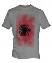 Albania Faded Flag Mens T-Shirt