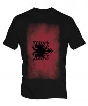 Albania Faded Flag Mens T-Shirt