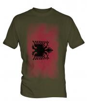 Albania Faded Flag Mens T-Shirt