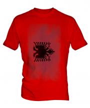 Albania Faded Flag Mens T-Shirt