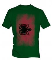 Albania Faded Flag Mens T-Shirt