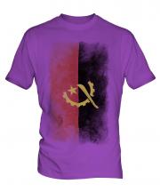 Angola Faded Flag Mens T-Shirt