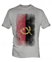 Angola Faded Flag Mens T-Shirt