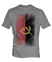 Angola Faded Flag Mens T-Shirt