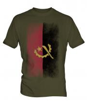 Angola Faded Flag Mens T-Shirt