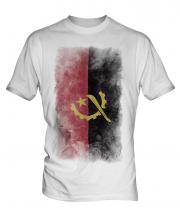Angola Faded Flag Mens T-Shirt