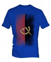 Angola Faded Flag Mens T-Shirt