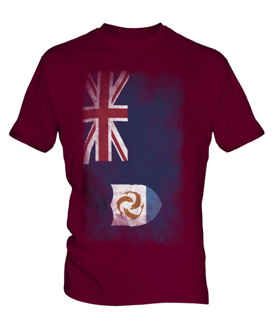 Anguilla Faded Flag Mens T-Shirt