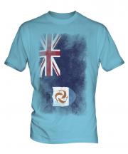 Anguilla Faded Flag Mens T-Shirt