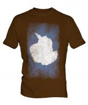 Antartica Faded Flag Mens T-Shirt