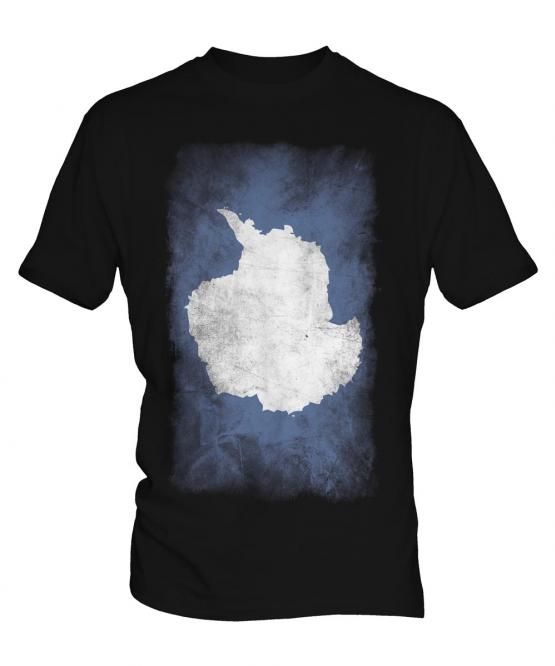 Antartica Faded Flag Mens T-Shirt