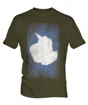 Antartica Faded Flag Mens T-Shirt