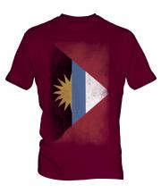 Antigua And Barbuda Faded Flag Mens T-Shirt