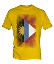 Antigua And Barbuda Faded Flag Mens T-Shirt