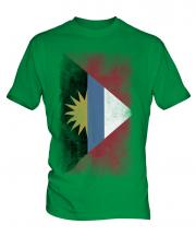 Antigua And Barbuda Faded Flag Mens T-Shirt