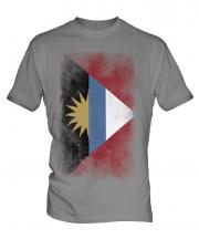 Antigua And Barbuda Faded Flag Mens T-Shirt