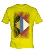 Antigua And Barbuda Faded Flag Mens T-Shirt