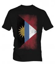 Antigua And Barbuda Faded Flag Mens T-Shirt