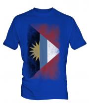 Antigua And Barbuda Faded Flag Mens T-Shirt