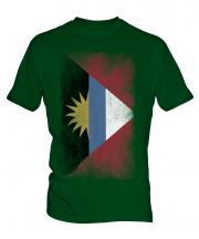 Antigua And Barbuda Faded Flag Mens T-Shirt