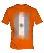 Argentina Faded Flag Mens T-Shirt