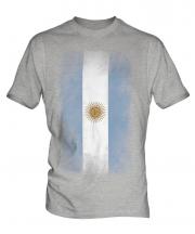 Argentina Faded Flag Mens T-Shirt