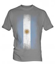 Argentina Faded Flag Mens T-Shirt