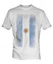 Argentina Faded Flag Mens T-Shirt