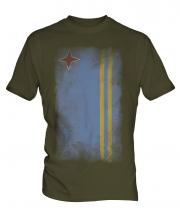 Aruba Faded Flag Mens T-Shirt