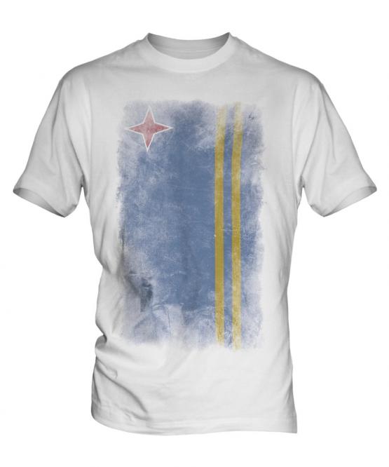 Aruba Faded Flag Mens T-Shirt