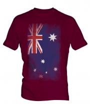 Australia Faded Flag Mens T-Shirt