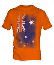 Australia Faded Flag Mens T-Shirt